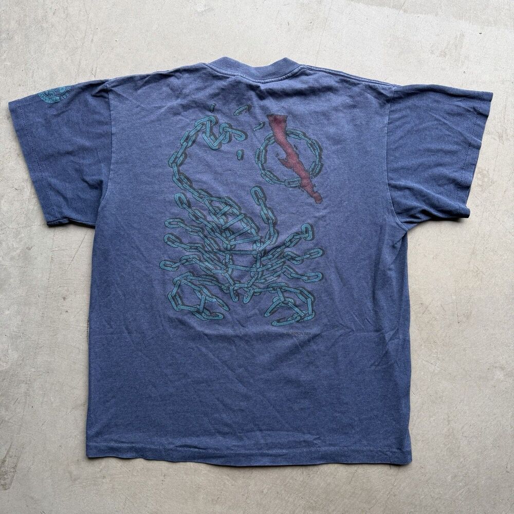 Vintage 90s Scorpion Bay Mens XL Shirt USA Mas Fina Surf Single Stitch Chainlink